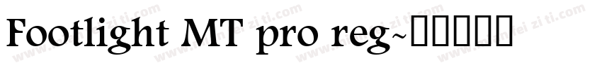 Footlight MT pro reg字体转换